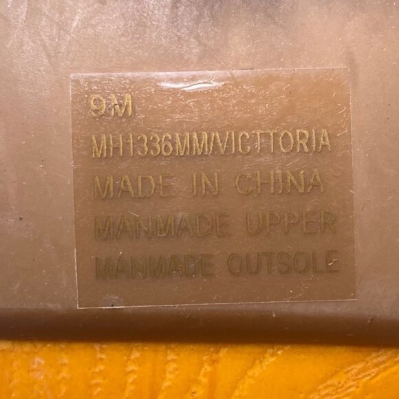 Mia Merel Black Faux Leather Open-Toe Sandals Wood Like Platform Heel Size 7 - Picture 8 of 9